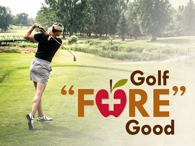 Image of female golfer at JRMC Foundation Golf "FORE" Good scramble