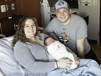 Image of first JRMC baby born in 2021