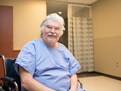 Willie Hyde, Fargo, chose JRMC for care because it was the only facility in the state with the technology to heal his wound with Hyperbaric Oxygen Therapy.
