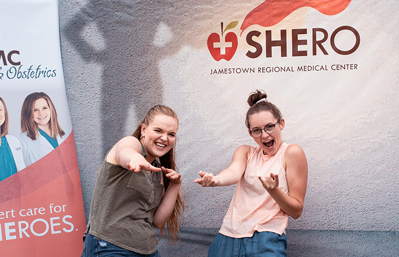 image of two SHEROES at UJ Block Party