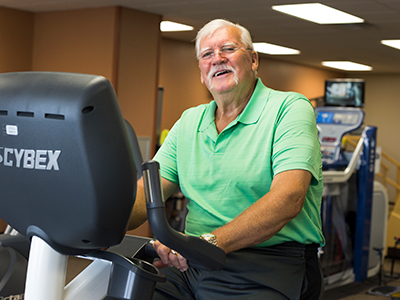 cardiac rehab Jamestown ND riding cybex bike