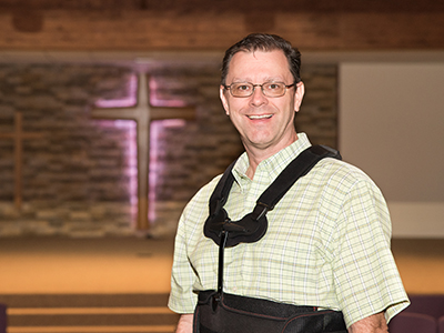 Pastor Shawn Bowman, of Victory Lutheran Church, recommends JRMC Orthopedics and Emergency Department after fall off ladder shatters wrist and breaks back.