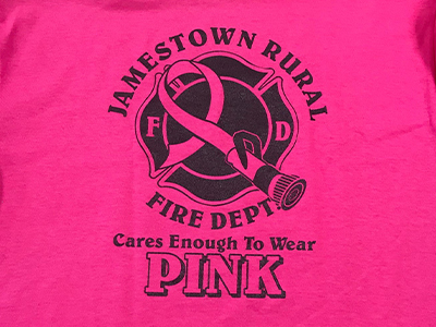 Each year, the 32 members of the Jamestown Rural Fire Department work together to show support for women’s health causes. (701) 952-1050.
