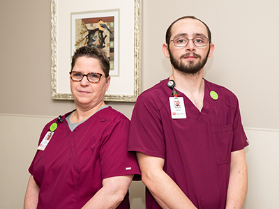 Two JRMC employees are among the first in the state to receive certification in environmental services, disinfection, floor care and linen handling.