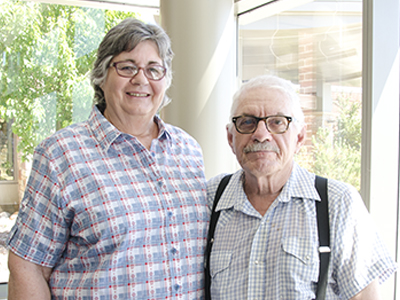 Image of Betty and Loren Kittelson. Betty survived uterine cancer after a visit with JRMC Gynecologist and Obstetrician, Dr. Bailey Runkles.
